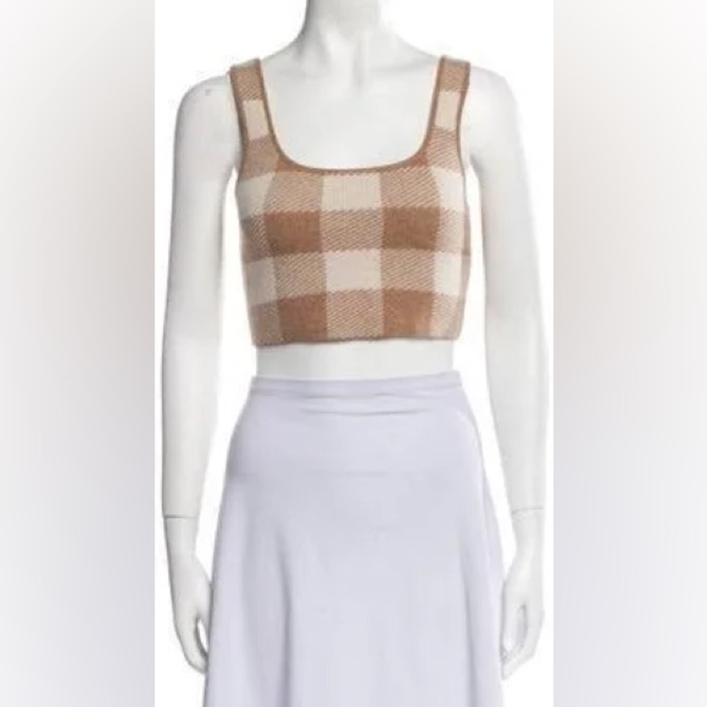 SOLD Reformation Cashmere Gingham Fonte Top